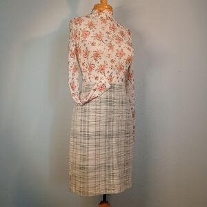 Sweet Cream & Green Plaid Shirt